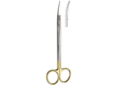 Forbice chirurgica Kelly in metallo duro, 160 mm, curva (DentaDepot)