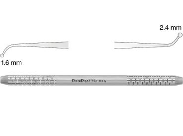 Strumento per composito, estremità a pallina, 1,6 mm / 2,4 mm (DentaDepot)