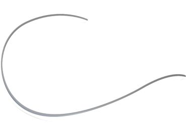Nichel-titanio SE (super elastico) con curva inversa, Natural, ROTONDA (Highland Metals Inc.)