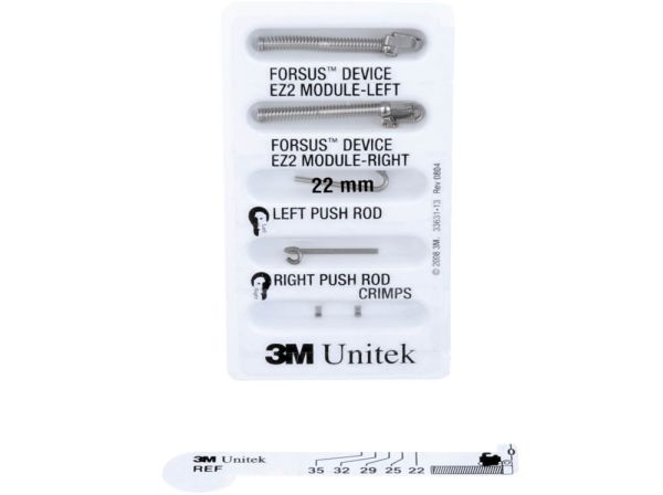 Forsus™ Correttori di Classe II, EZ2 moduli, 1-Patient-Kit, Push Rod X-Short (22 mm)
