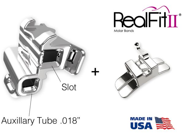 RealFit™ II snap - Intro-Kit, arc. inf., combinazione doppia + chiusura palatale (dente 46, 36) MBT* .022"