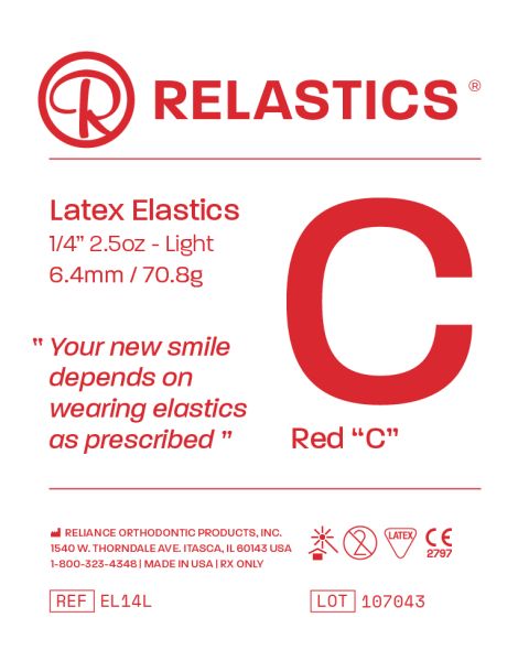 Elastici intraorali Relastics™ - in lattice, Diametro 1/4" = 6,4 mm