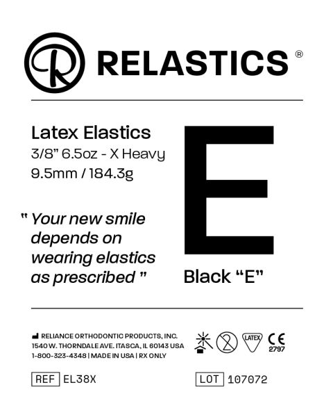 Elastici intraorali Relastics™ - in lattice, Diametro 3/8" = 9,5 mm