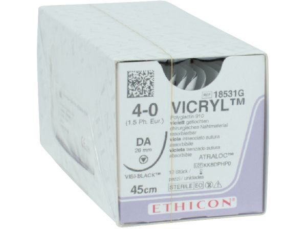 Vicryl viola 4-0/1,5 DA nero Dtz